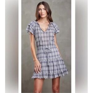 We Are Sundays Reese Dress Size Small Plaid Smocked Waist Cottagecore Whimsy